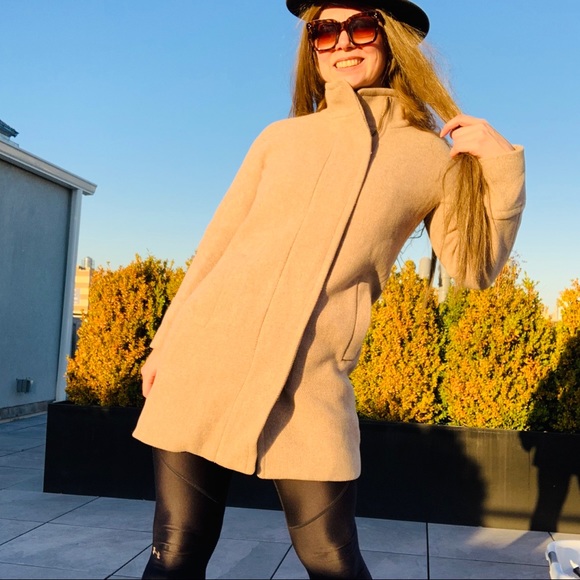 J.Crew Classy Cut Jacket Zip Wool Camel Tan Coat - Picture 5 of 14